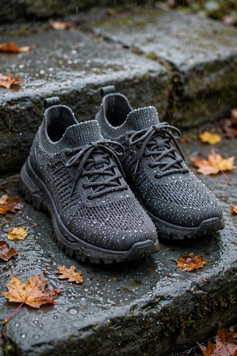 Winter capsule wardrobe idea weatherproof sneakers