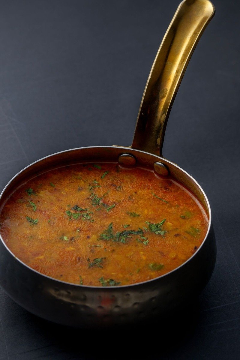 Lentil soup with sausage in a slow cooker