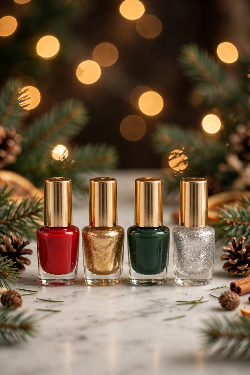 Mini nail polish set, holiday colors