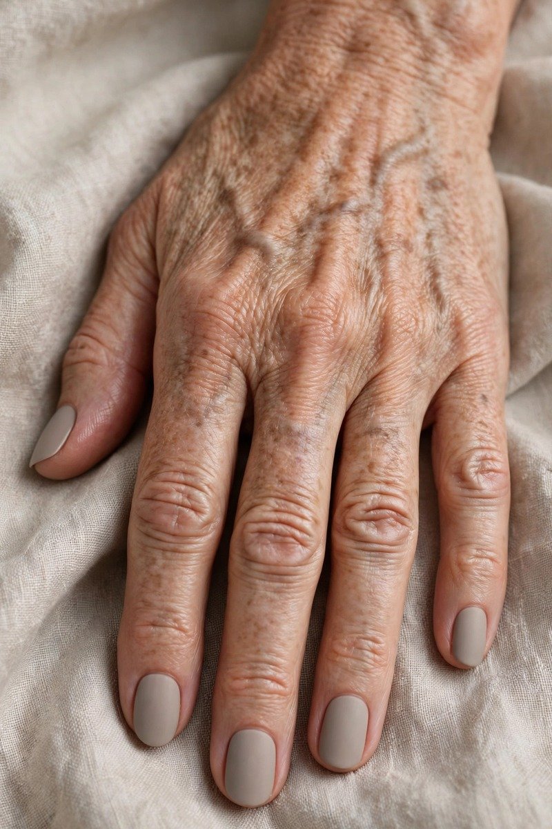 Matte taupe nails