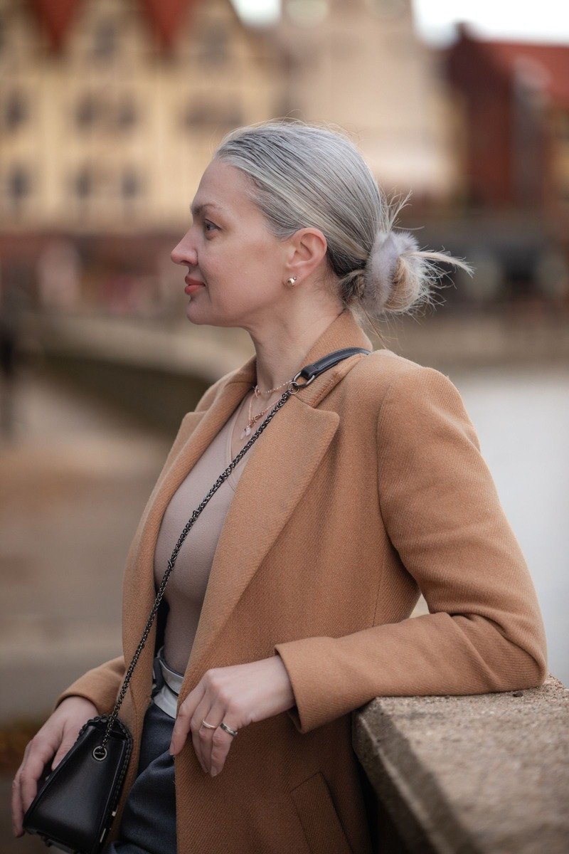 Cream and camel winter outfit