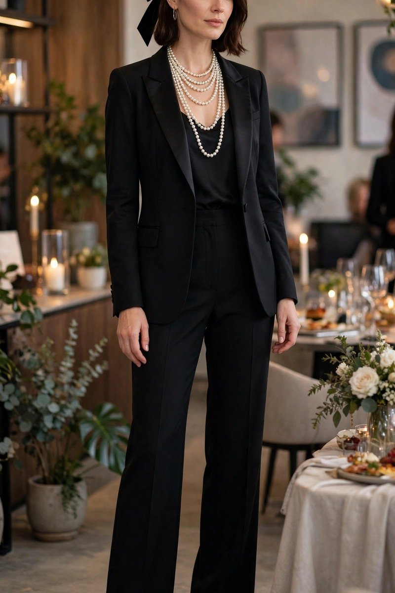 Christmas party outfit bows and baubles theme