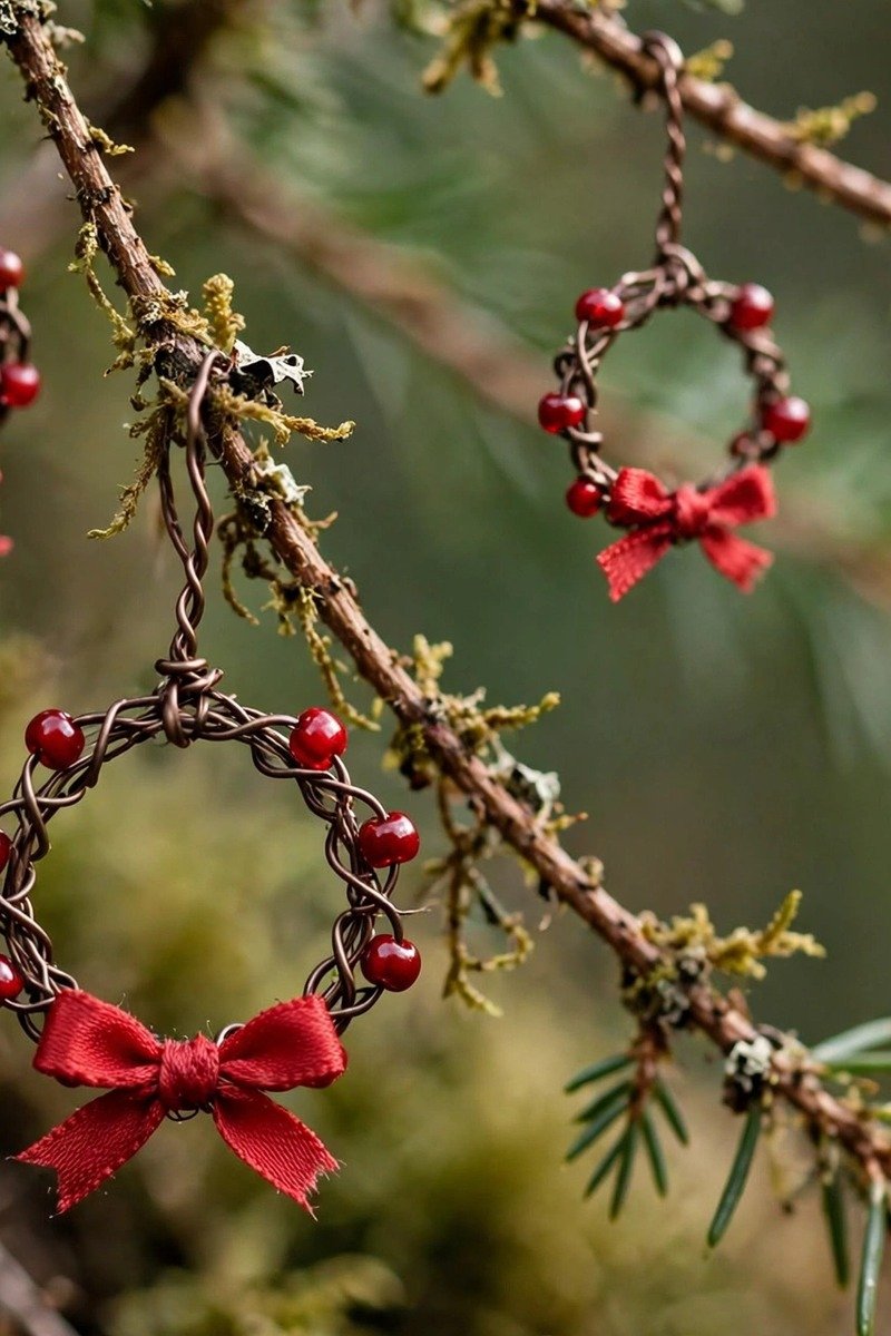 DIY Christmas ornaments idea mini wreaths