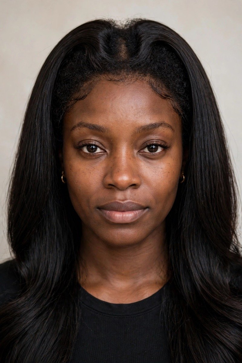 U part wig on a Black woman