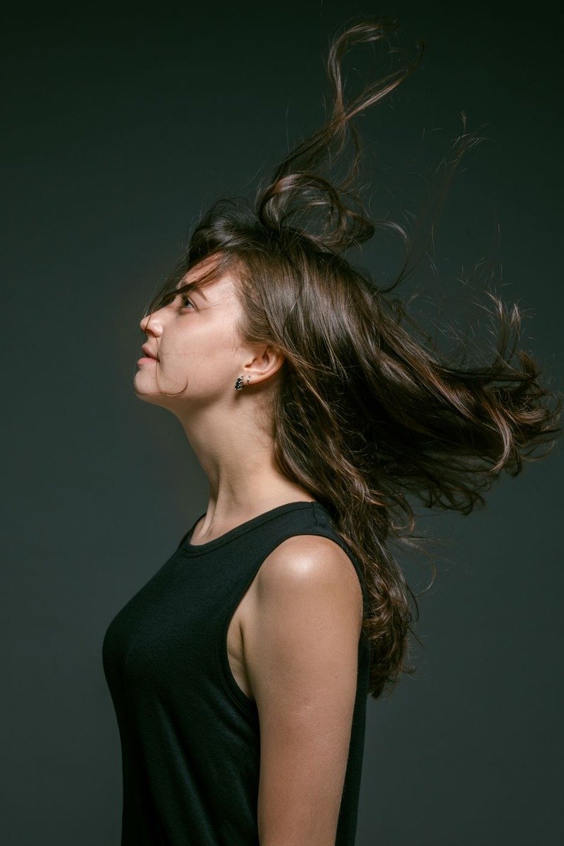 Cool-toned mocha balayage with ashy brown dimension on straight hair