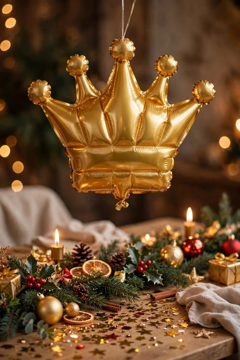 Inflatable golden crown