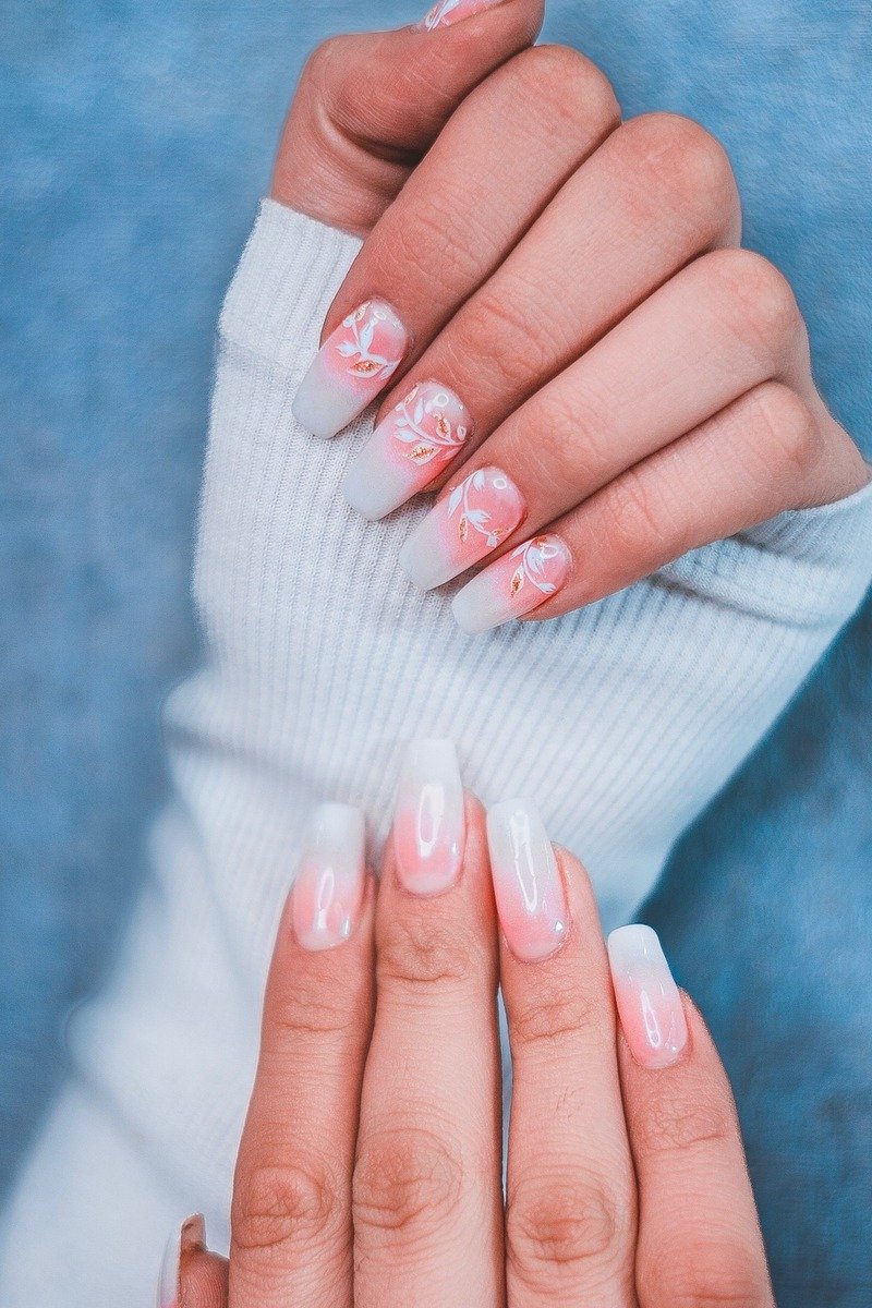 Baby boomer ombre french nails