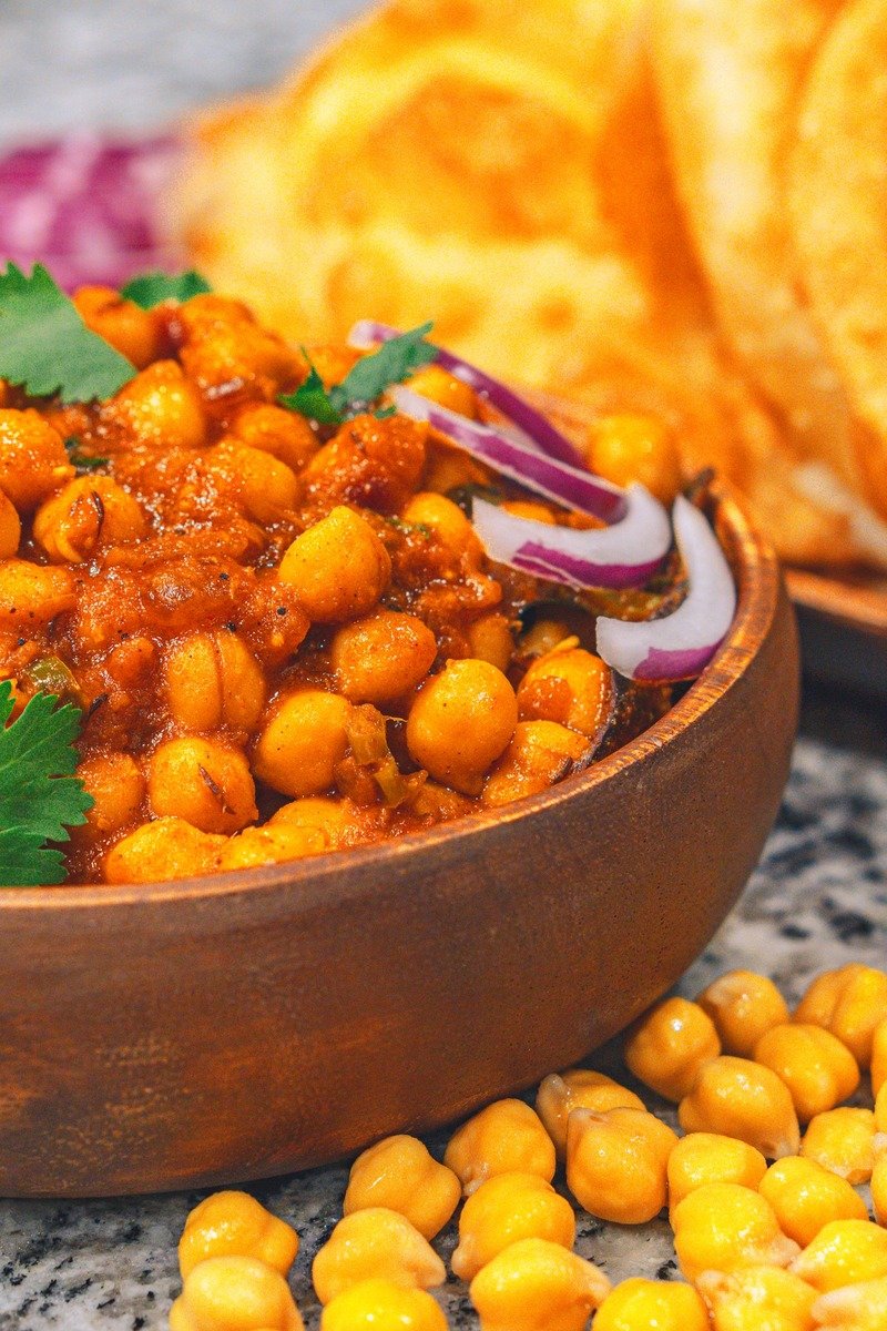 Vegetable curry with chickpeas in a slow cooker
