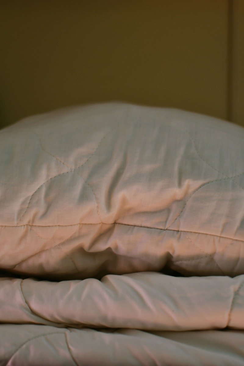 Clean pillowcase on a bed