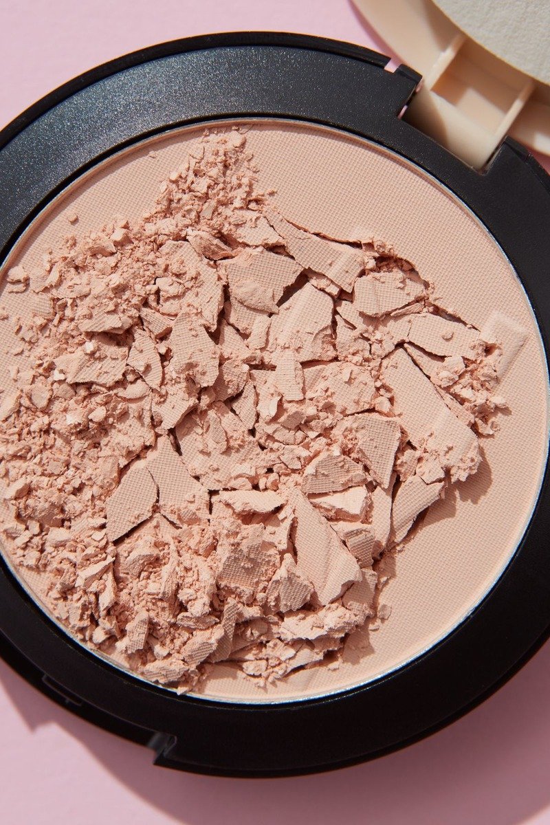 Dusty rose blush drops mixed with foundation