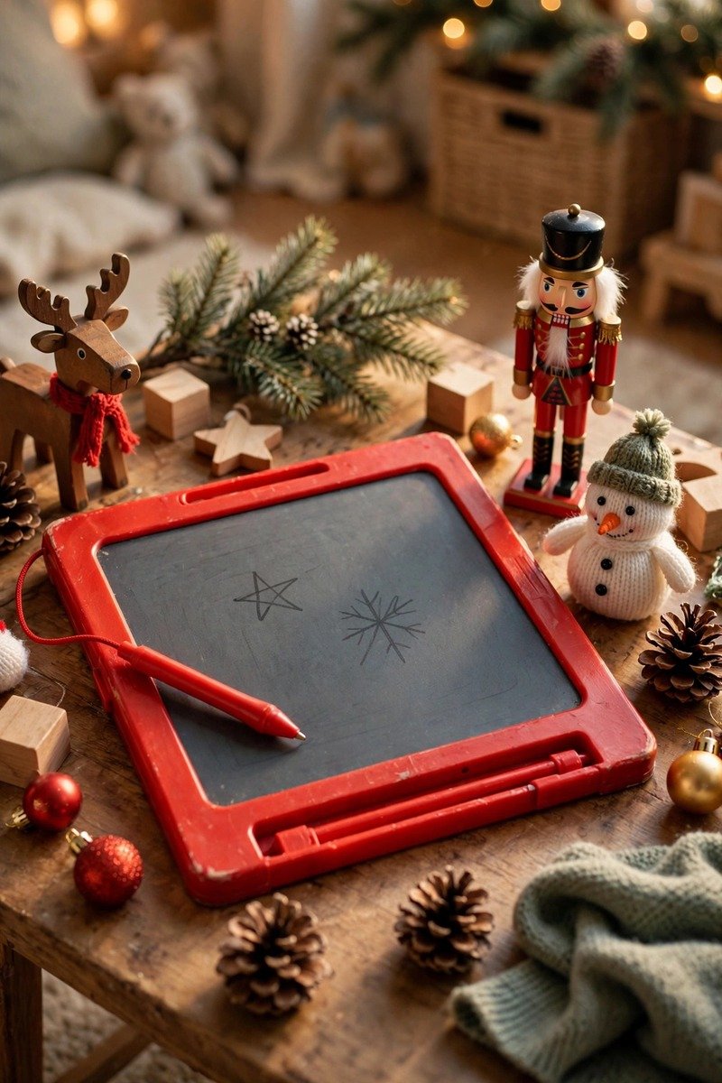 Retro magnetic drawing board toy
