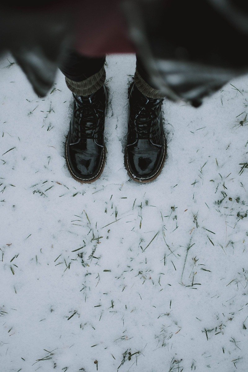 Knitted boot cuffs on ankle boots