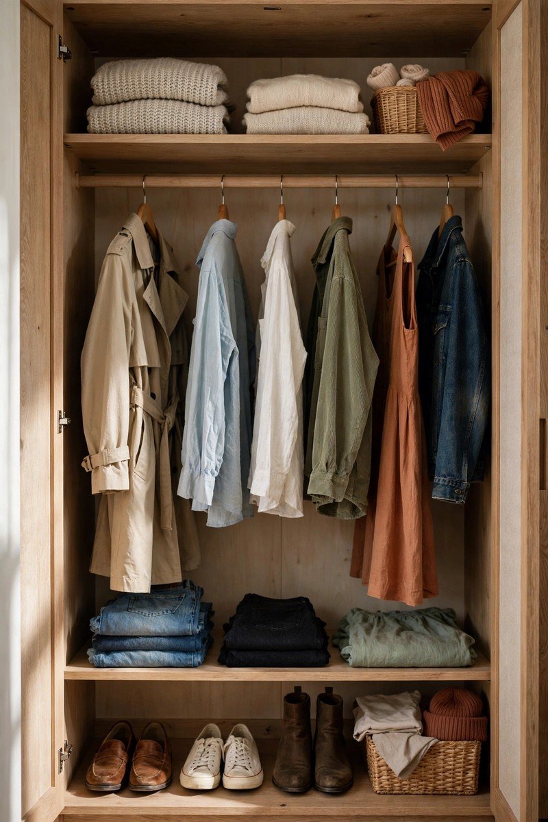 Minimalist wardrobe idea quality closet philosophy