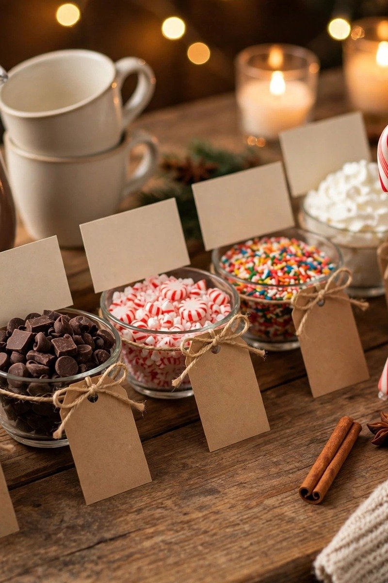 Hot chocolate bar ideas labels and signs