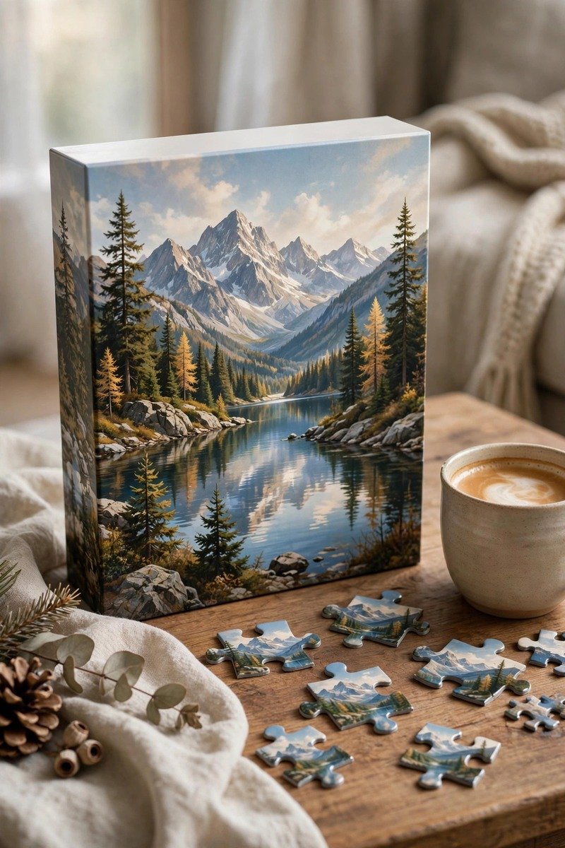 500-piece jigsaw puzzle box, scenic