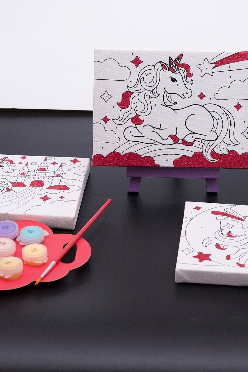 Childrens paint your own canvas craft kit