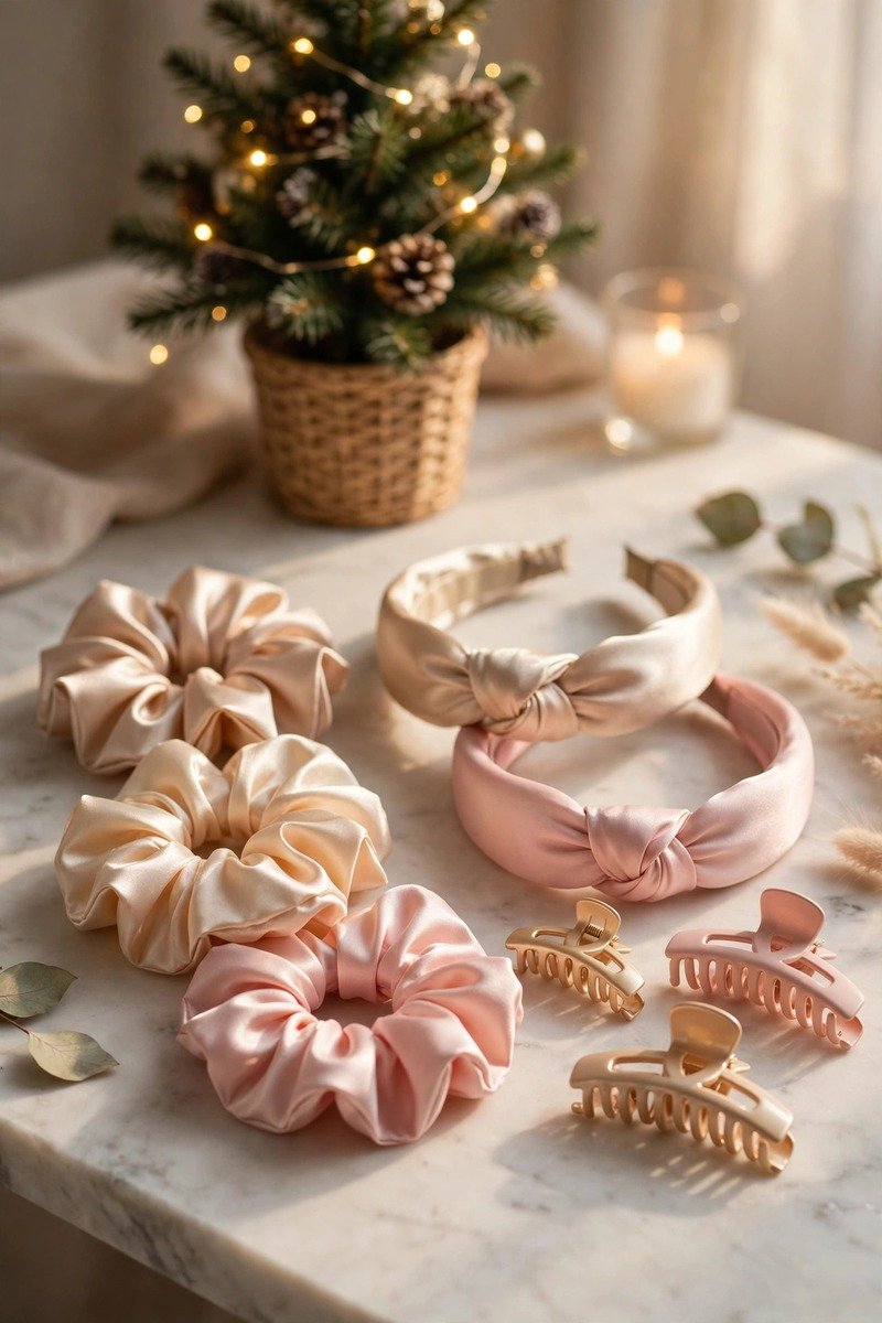 Satin hair accessory set