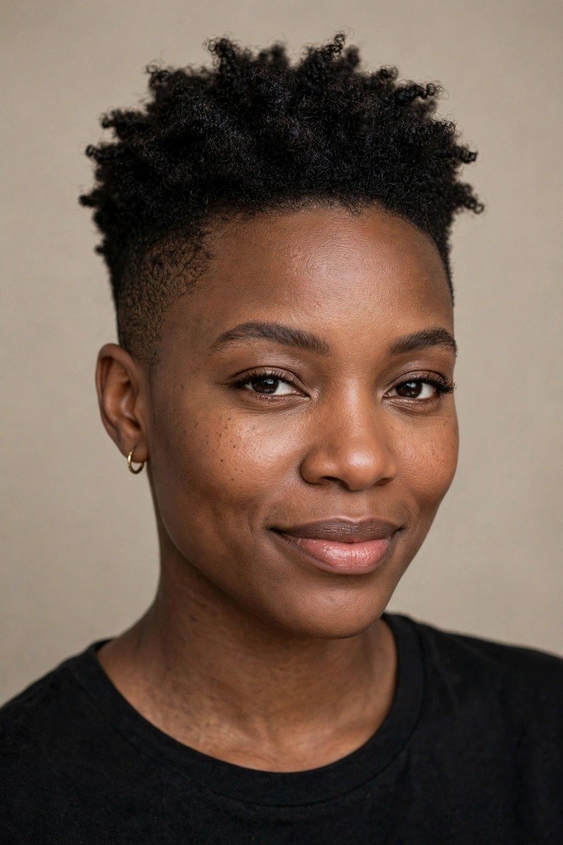 Tapered natural hair cut