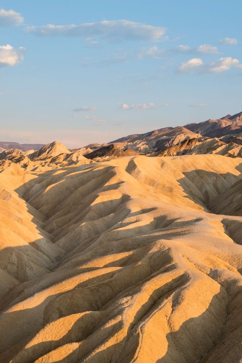 Warm winter destinations in the USA Death Valley Zabriskie Point