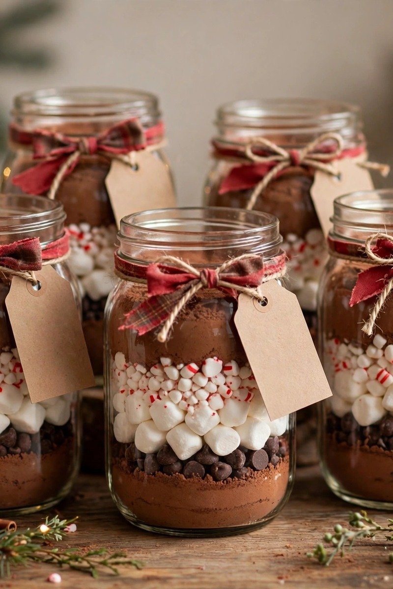 Hot chocolate bar ideas hot chocolate in a jar favors