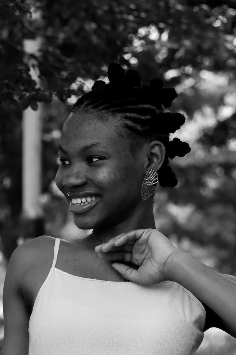 Bantu knots hairstyle