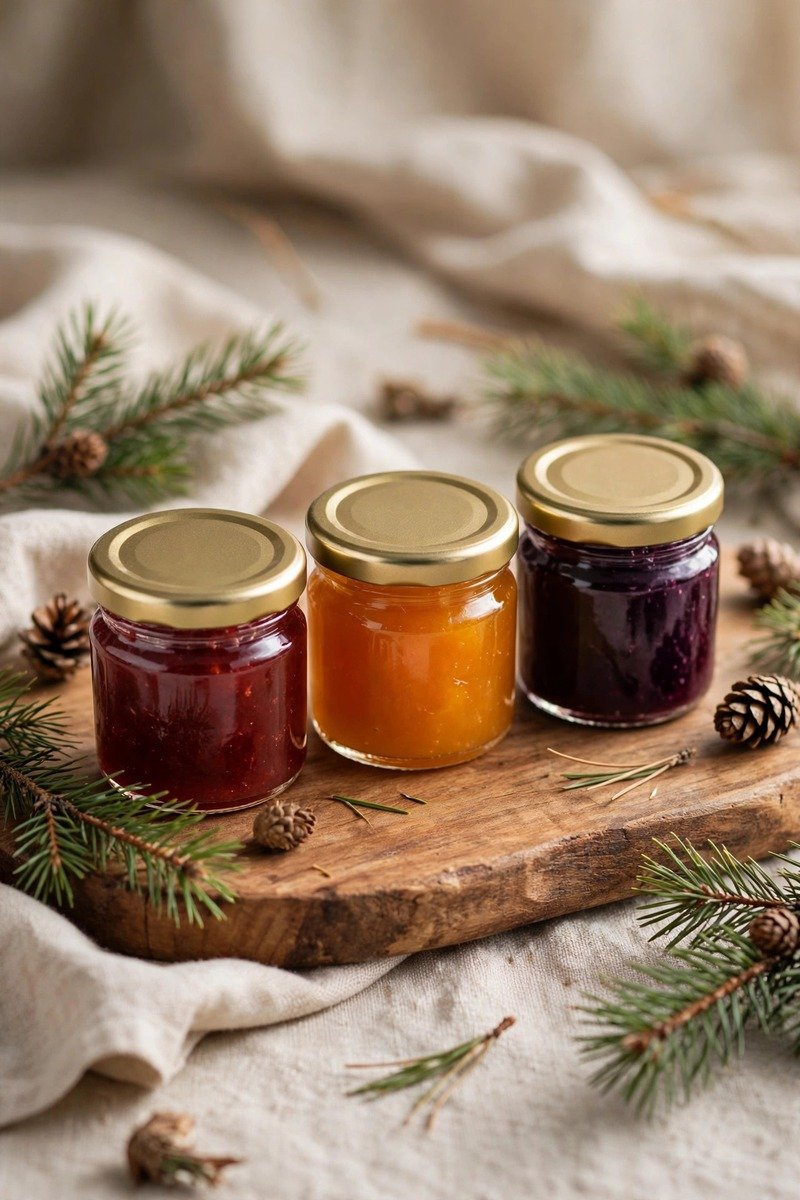 Gourmet jam gift set, three jars