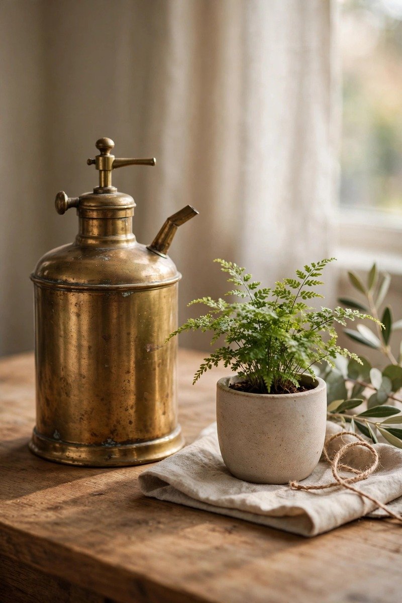 Brass desk plant mister