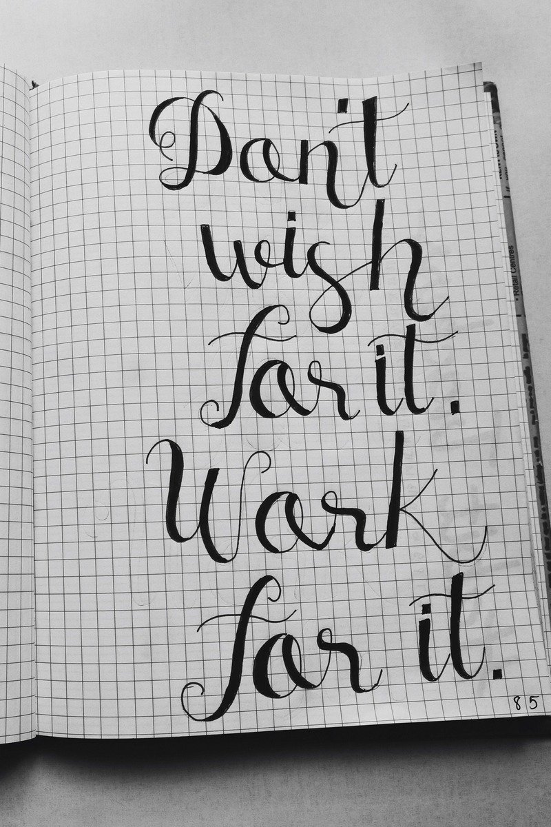 Quotes collection page in a bullet journal