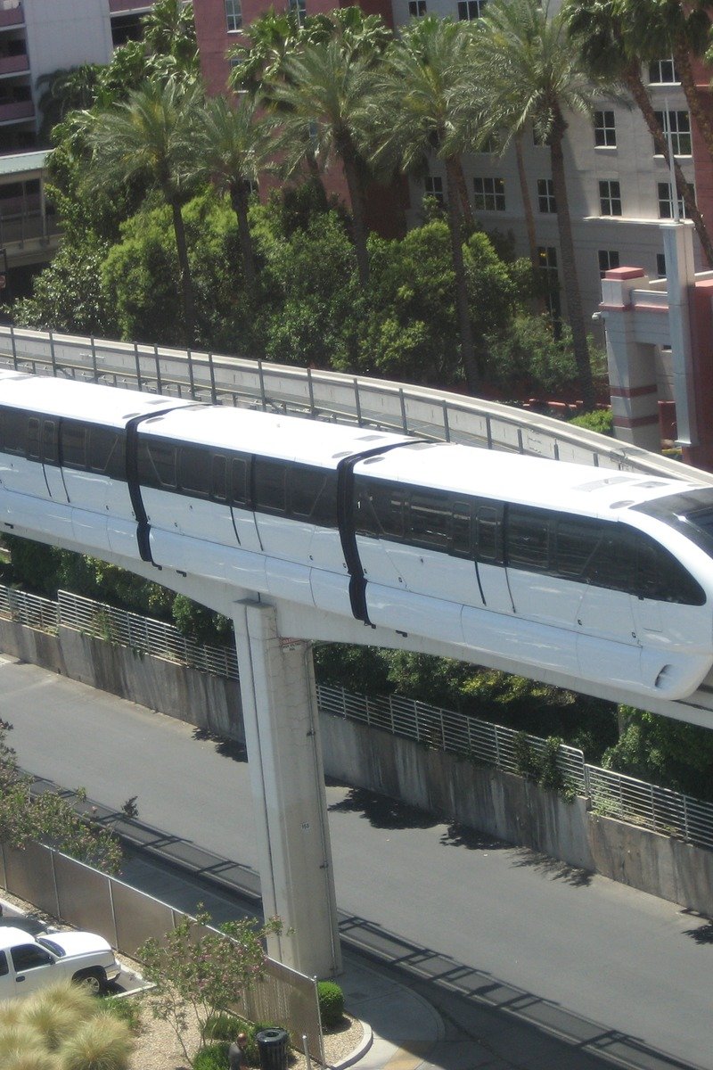 Las Vegas Monorail train on the Strip