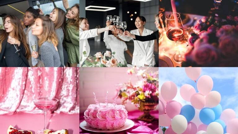Galentine's party ideas collage