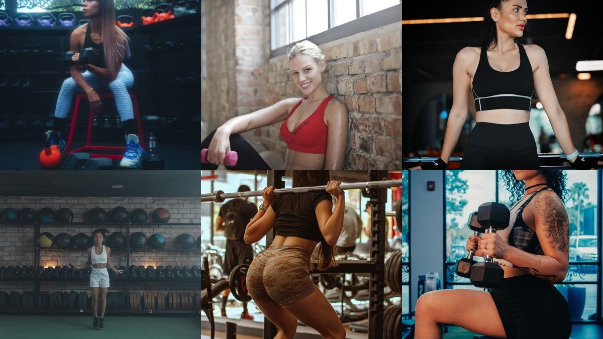 Gym outfits collage
