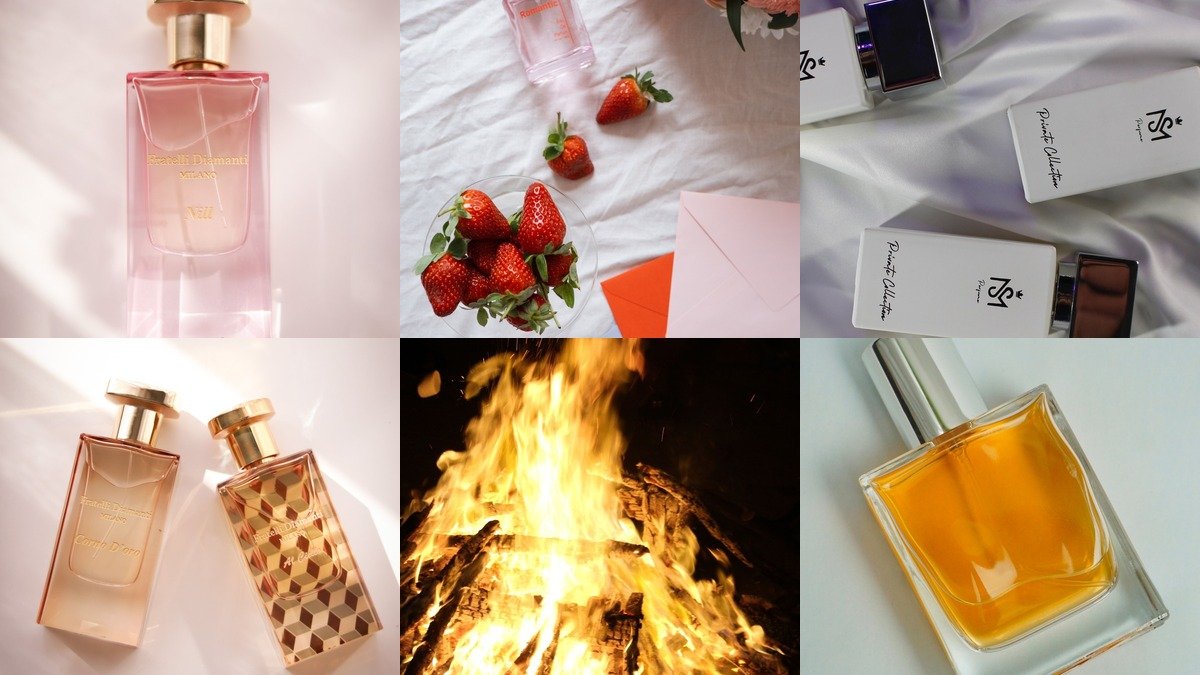 16 marshmallow perfumes collage