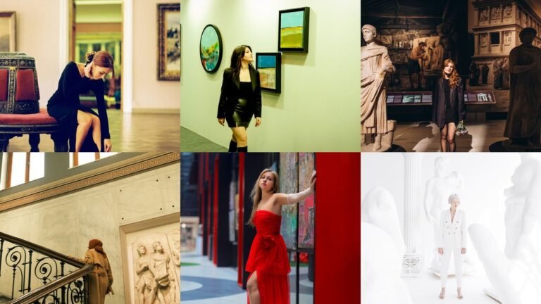 Museum outfit ideas collage