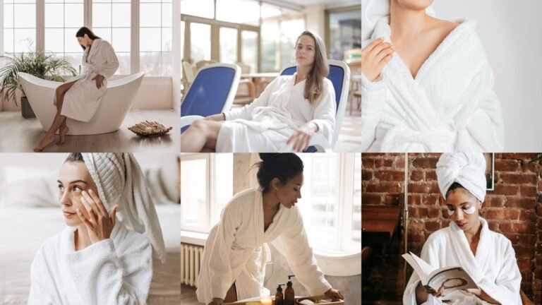Spa outfit ideas collage